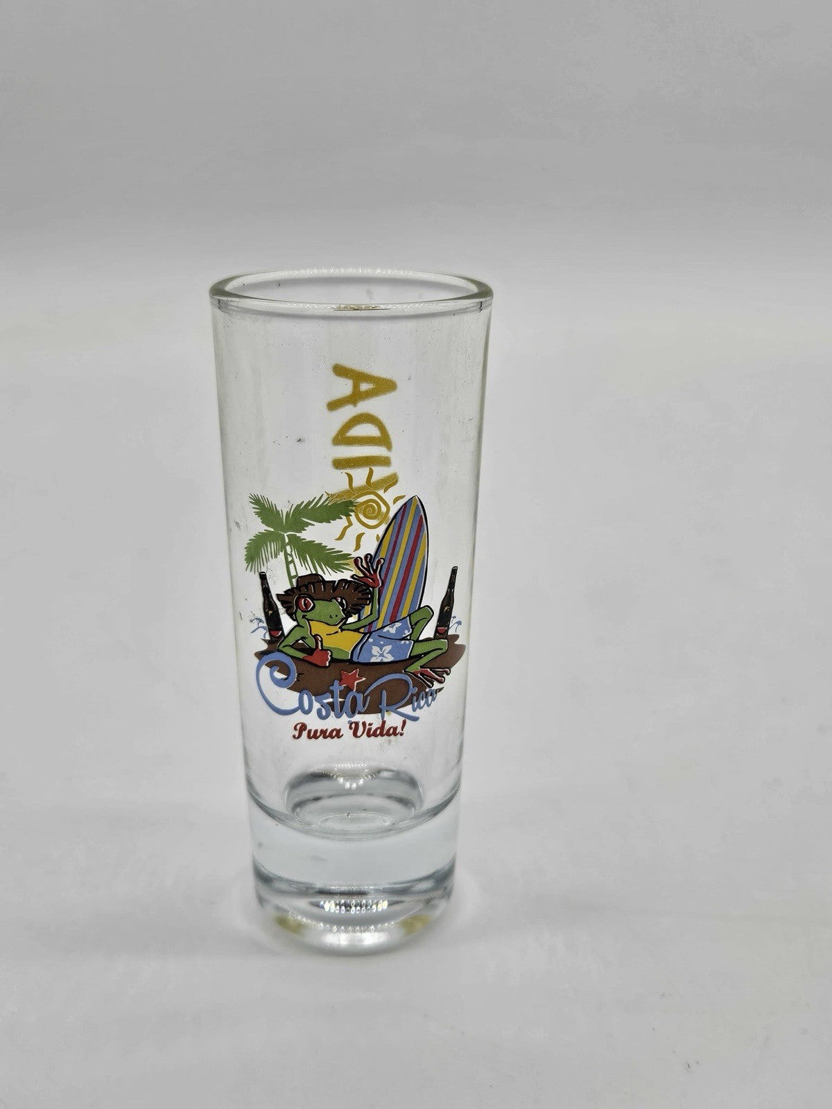 Costa Rica Pura Vida Aloha Tropical Frog Shot Glass