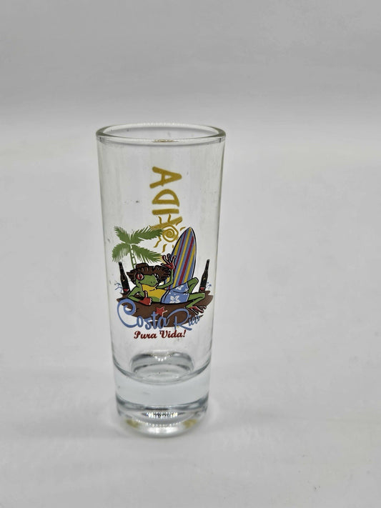Costa Rica Pura Vida Aloha Tropical Frog Shot Glass