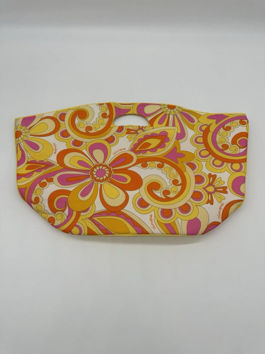 CUTE!! Clinique  Super 1960s psychedelic Flower Paisley  Large Tote