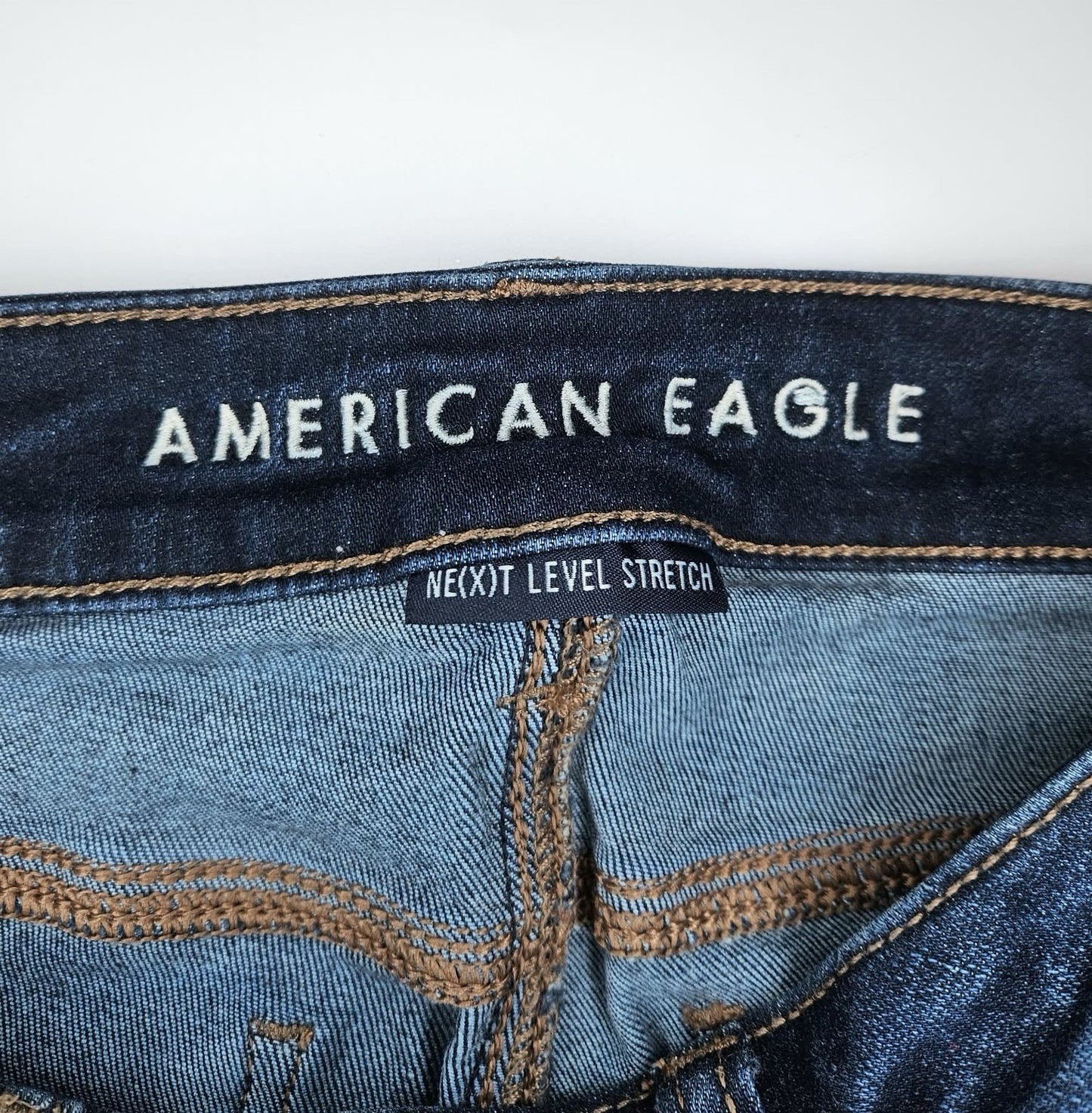 American Eagle Next Level Stretch Skinny Jeans Dark Wash 00 Regular