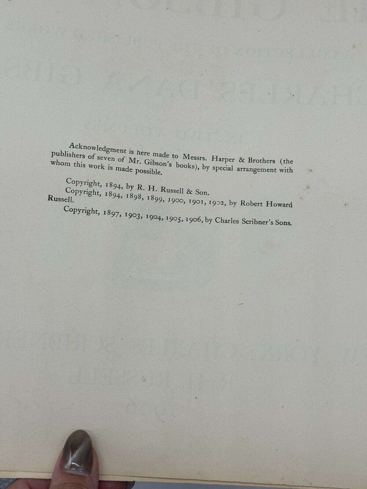 The Gibson Book 1906 Volume 1 by Charles Dana Gibson Oversize  Antique Hardcover