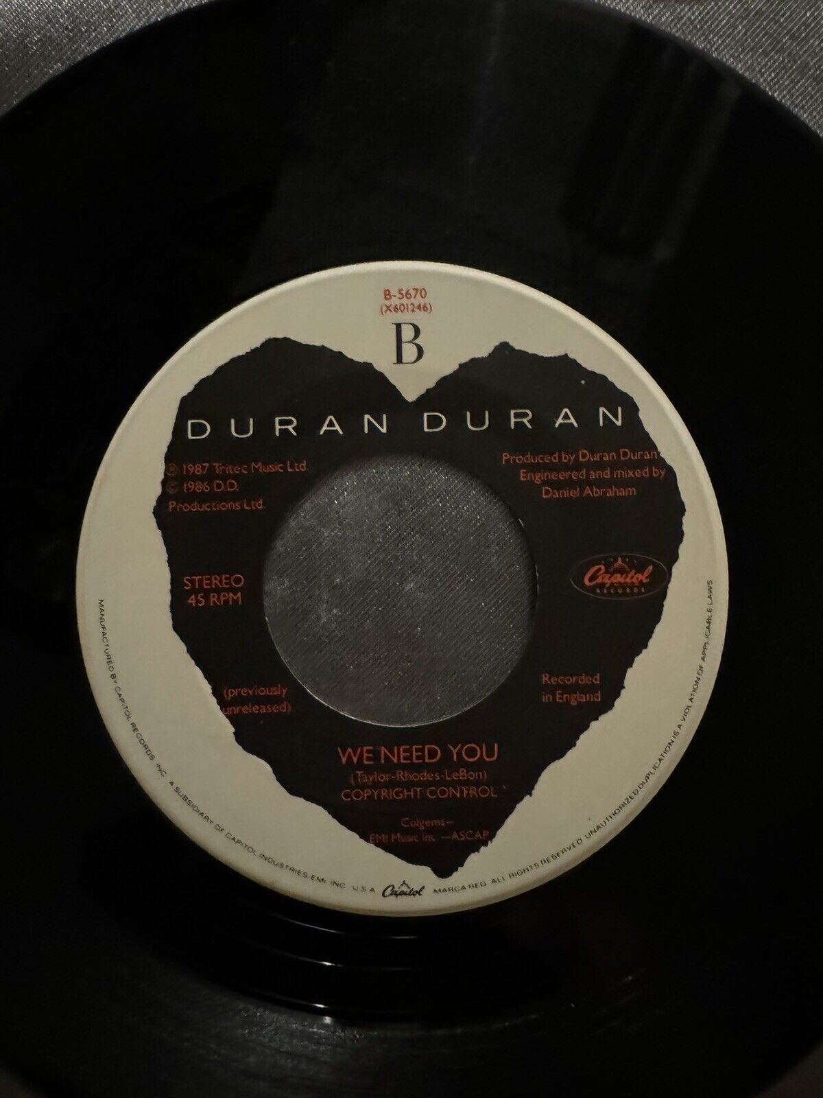 Duran Duran – Skin Trade / We Need You 7" Vinyl VG+/G AU599