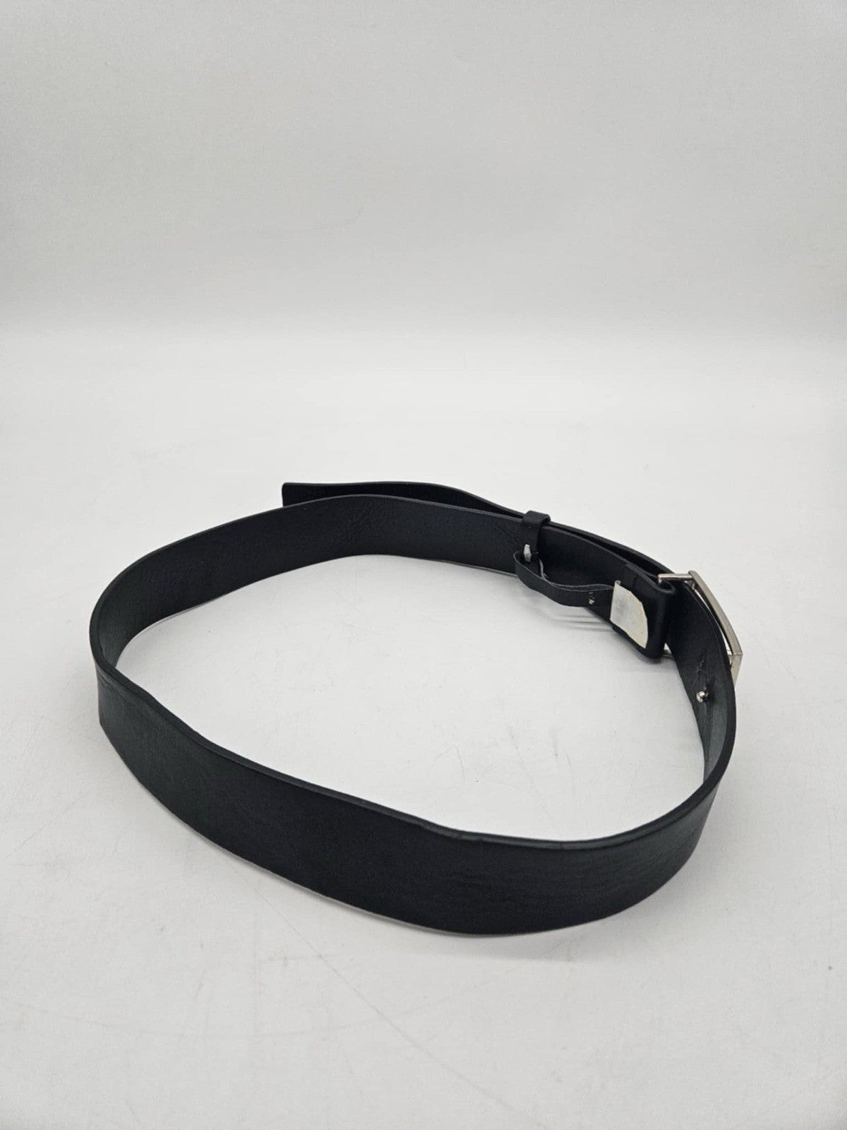 Juicy Couture Logo Black Faux Leather Double Wrap Waist Belt S M