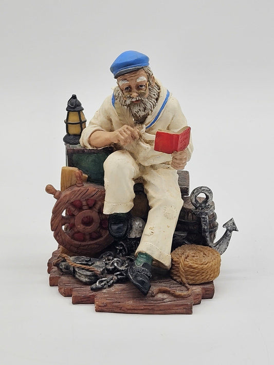 1995 Old Salts Collection "Ship’s Log” Sailor Nautical Figurine Beachcombers VTG