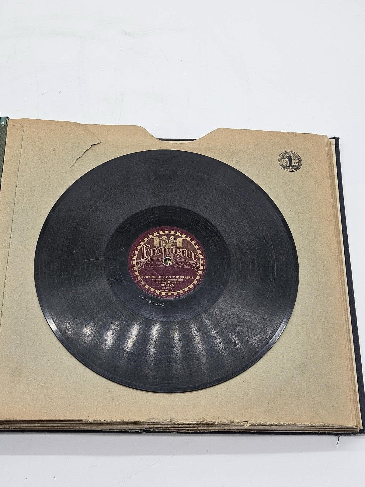 Antique 78 RPM Record Album w Victor Decca Vocalion Pathé Grey Gull & Inserts