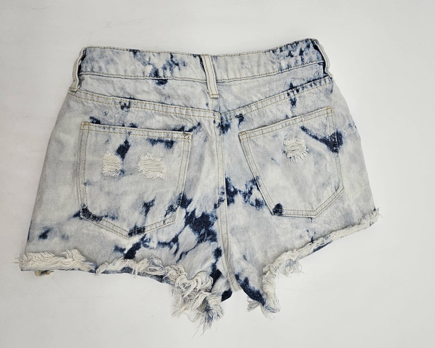 Fashion Nova Acid Wash Distressed Denim Shorts Women’s Sz 3