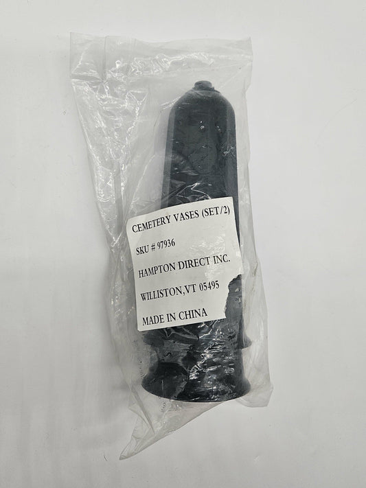 Cemetery Grave Vases Set of 2 Memorial Flower Holders New Sealed