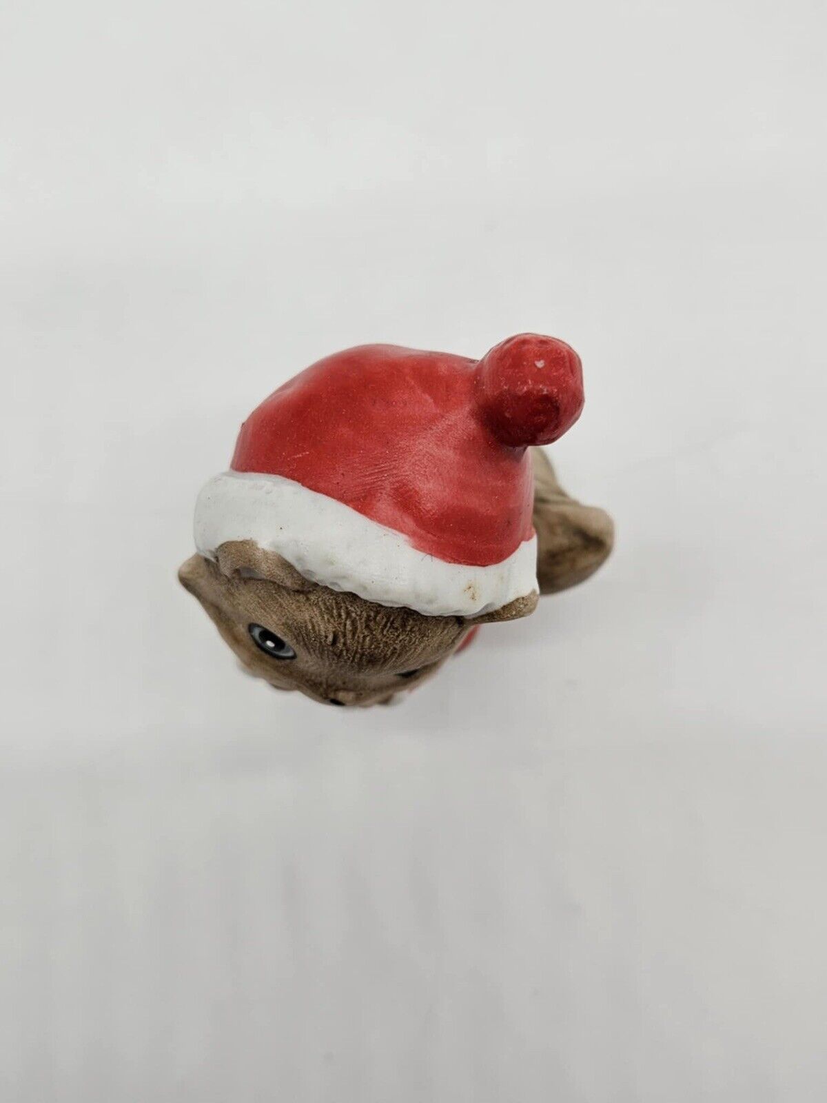 Vintage Brown Boy Chipmunks in Santa Suit Holding Green Christmas Stock