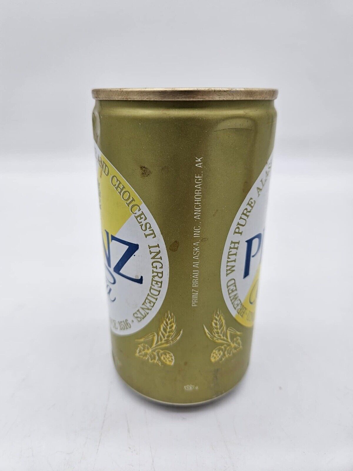 PRINZ EXTRA BEER 12 OZ ALUMINUM CAN PRINA BRAU ALASKA INC., ANCHORAGE, AK