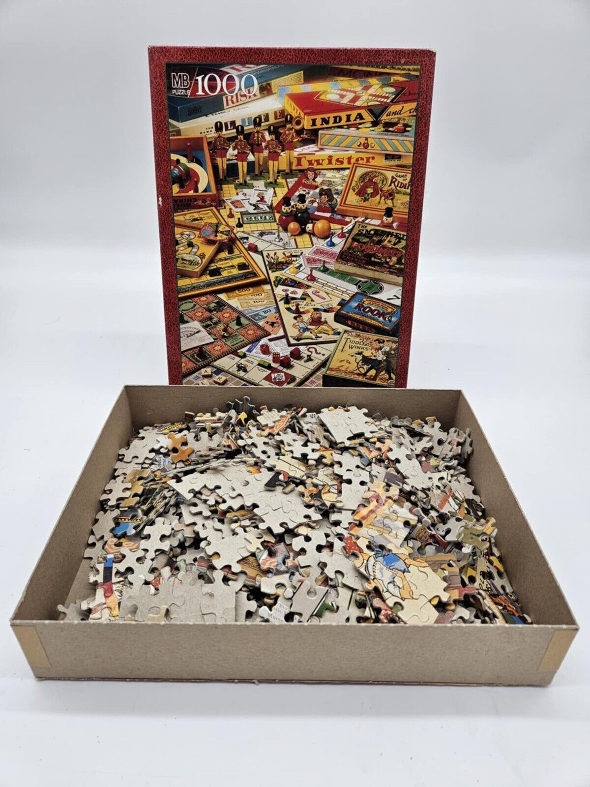 NIB 1995 MILTON BRADLEY 1000 PIECE "THE GAMES OF YOUR LIFE" JIGSAW PUZZLE