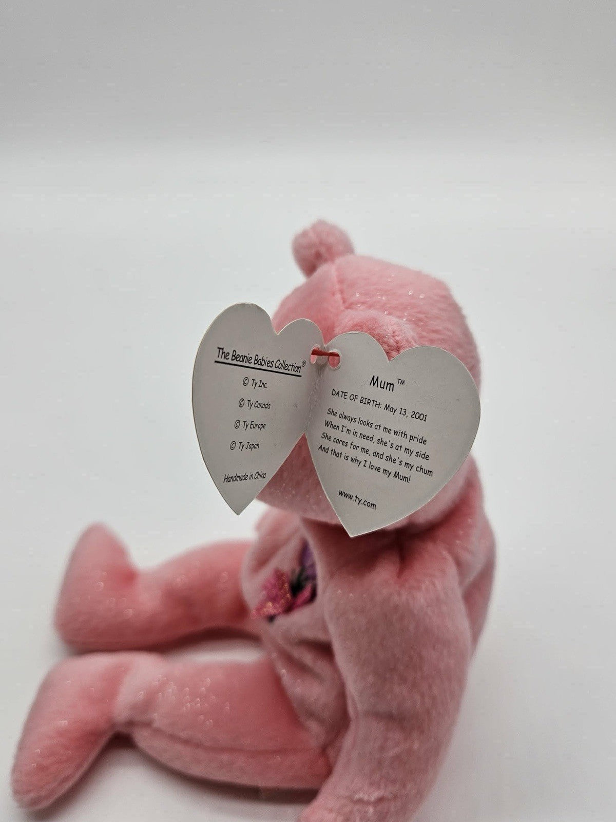 TY Beanie Baby  MUM Date of Birth May 13 2001 MOM Mother Pink MWMT