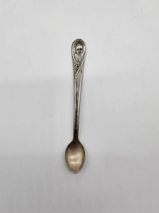 Vintage Gerber Winthrop Silver Plate Baby Spoon; Baby Face on Handle; 51/2"