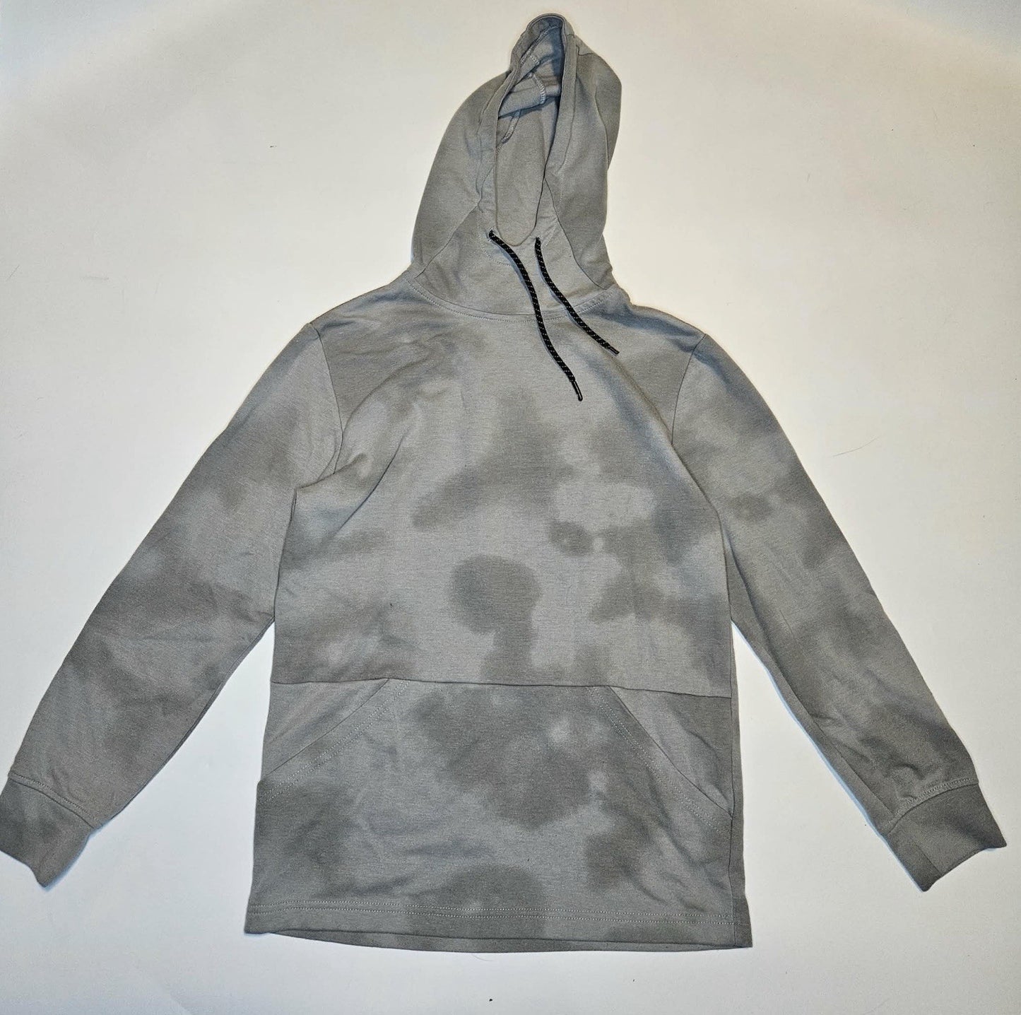 Gray Tie-Dye Pullover Hoodie Size M Casual Streetwear