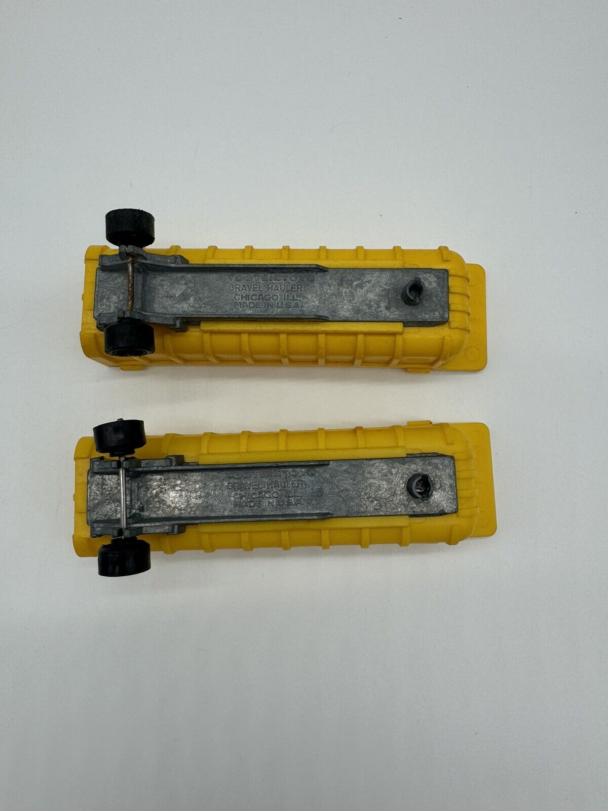 Lot of 2 Tootsie Toy Yellow Semi Trailers