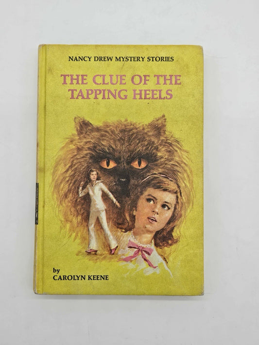 Vintage Nancy Drew #16 - Clue of the Tapping Heels - Yellow Matte -Carolyn Keene