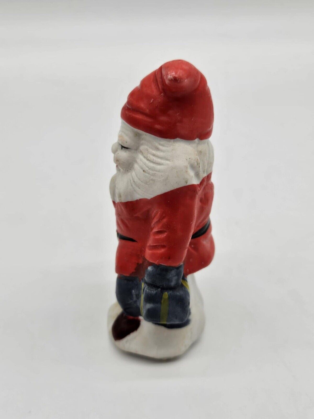 Vintage Ceramic Christmas Scary Gnome Santa Figurine