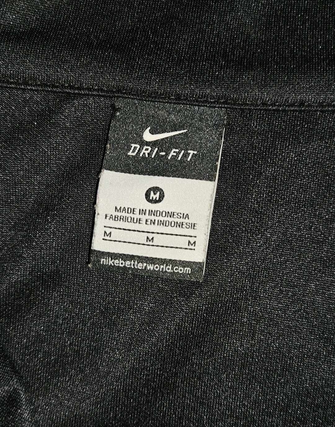 NIKE Mens Full Zip Retro Vintage Style Jacket Black Grey & Green ~ Sz M