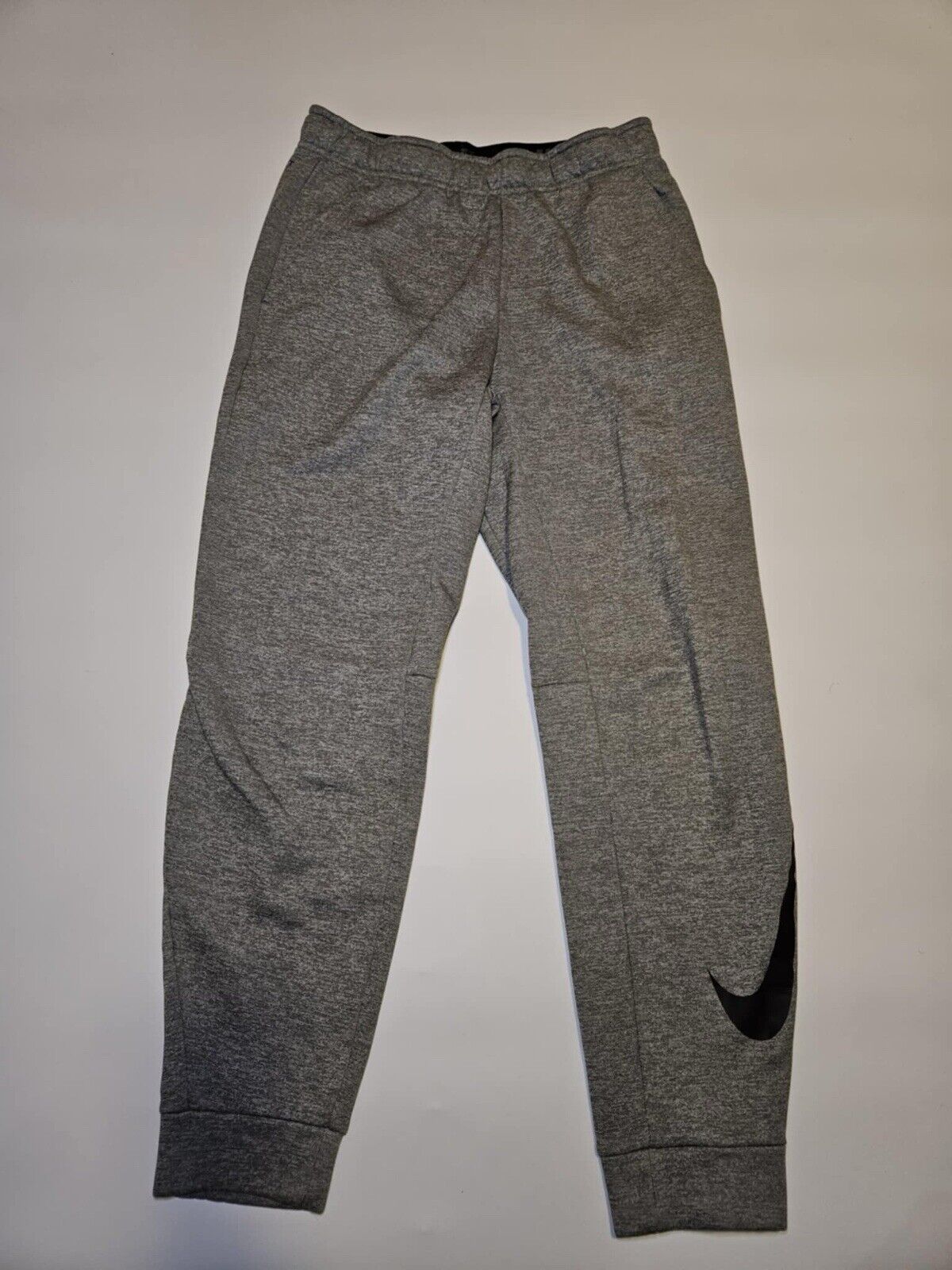 Nike DRI-FIT Mens Joggers Pants Grey Nike Swoosh Logo Small