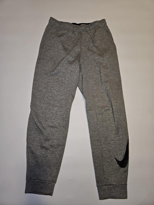 Nike DRI-FIT Mens Joggers Pants Grey Nike Swoosh Logo Small