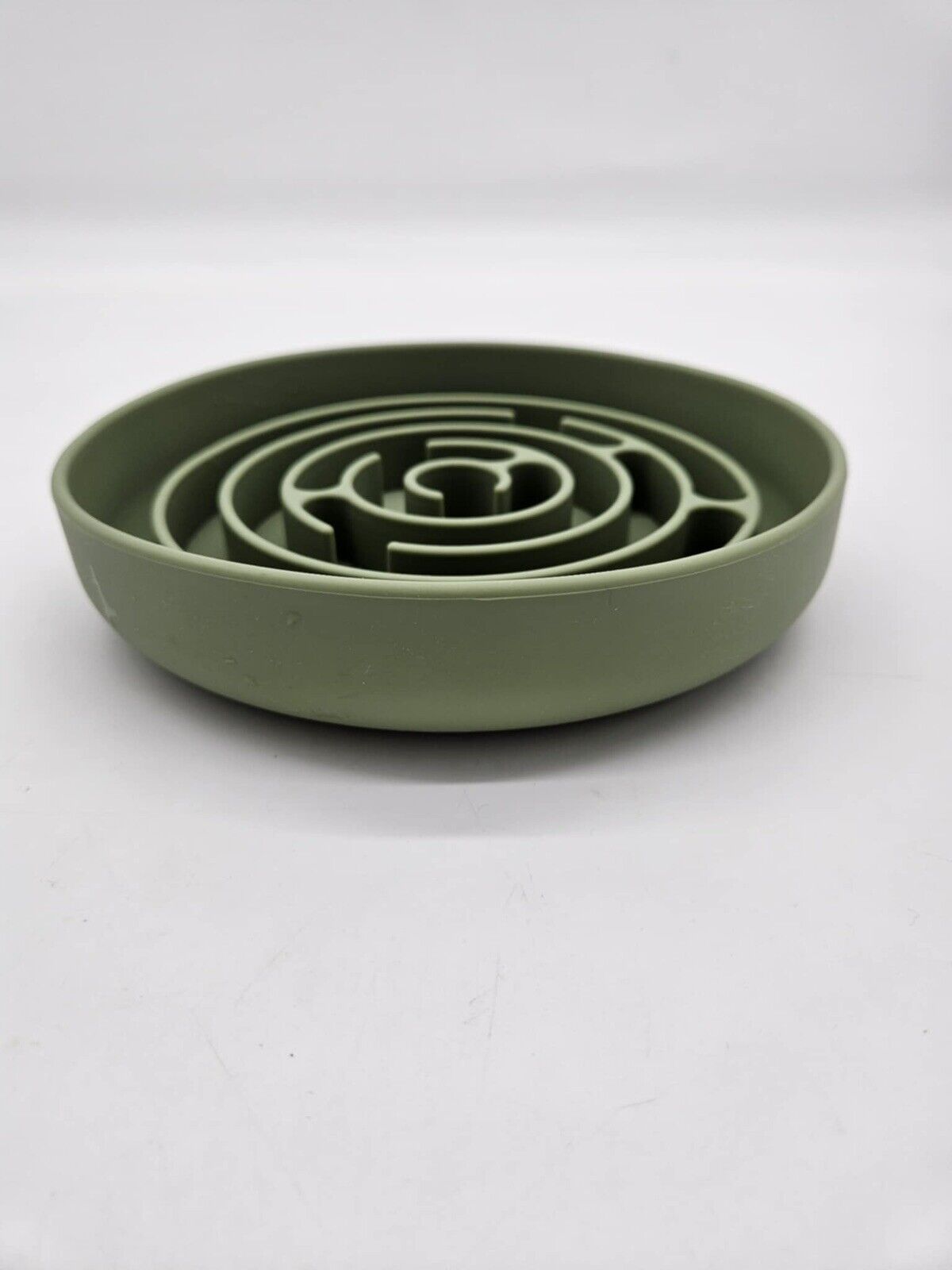 Silicone Slow Feeder Dog Cat Bowls, Interactive Large: 3.2Cup Dark Green