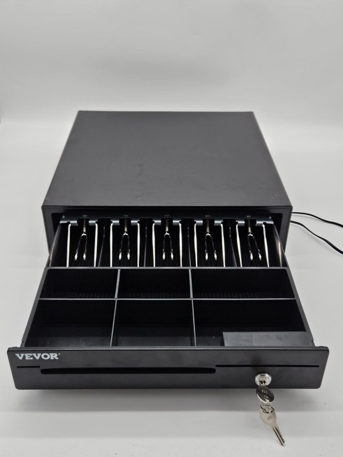VEVOR Electronic/Manual Cash Drawer Register POS 5 Bills 6 Coins Tray Lockable