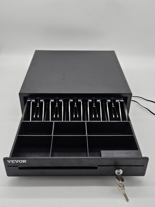 VEVOR Electronic/Manual Cash Drawer Register POS 5 Bills 6 Coins Tray Lockable