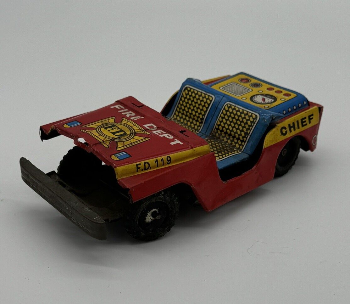 EXTREMELY RARE Toy Garage Yoneya Toy Chief Fire truck Aluminum VTY 005
