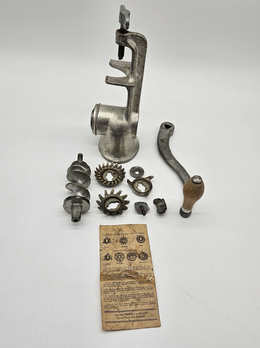 Universal No. 2 Vintage Meat Grinder & Food Chopper ~ Complete W/ Manual