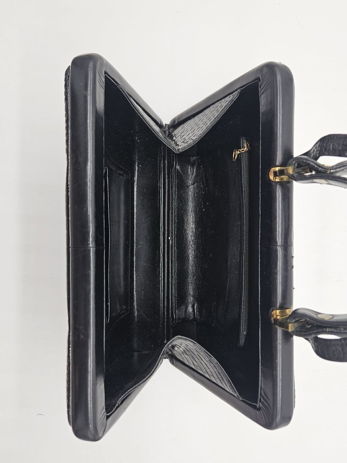 VINTAGE MURRAY KRUGER REPTILE EMBOSSED BOX BAG