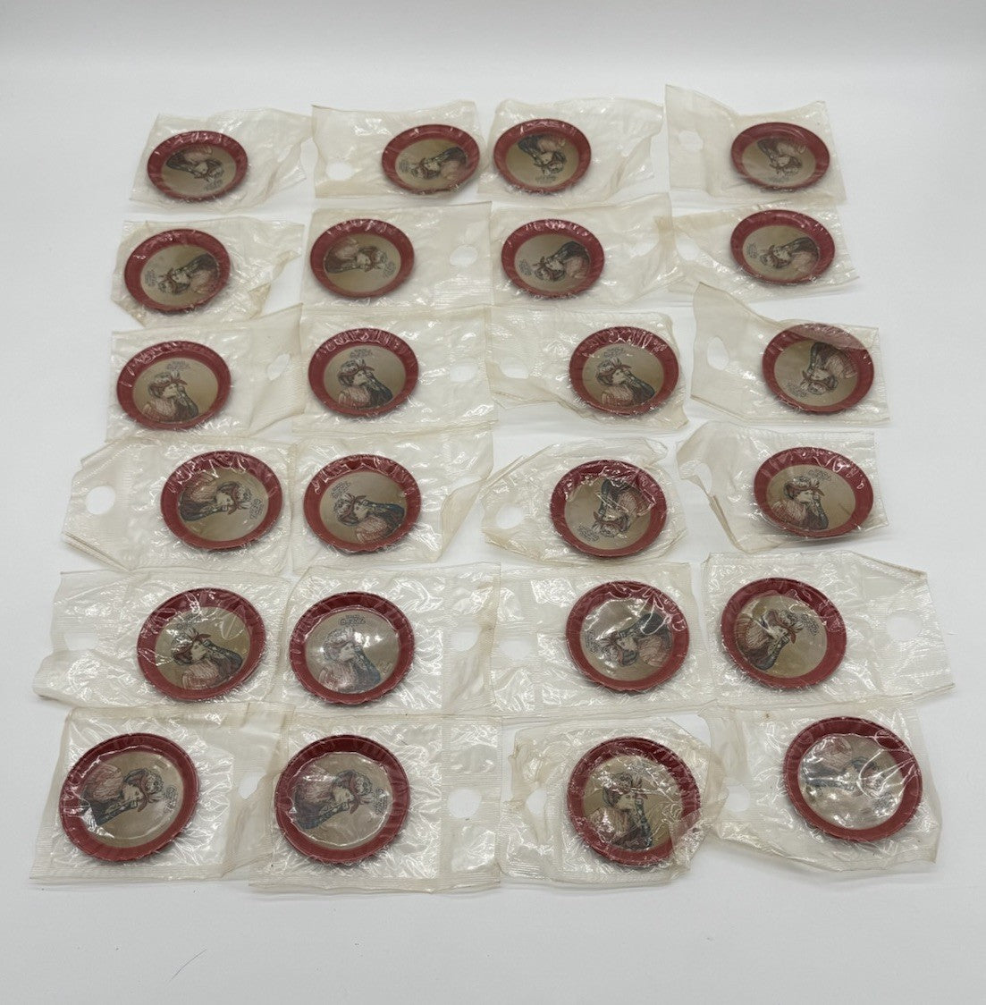 Vintage 1974 Memorabilia Coca Cola Tin Tip Trays - Set Of 24 - NIP