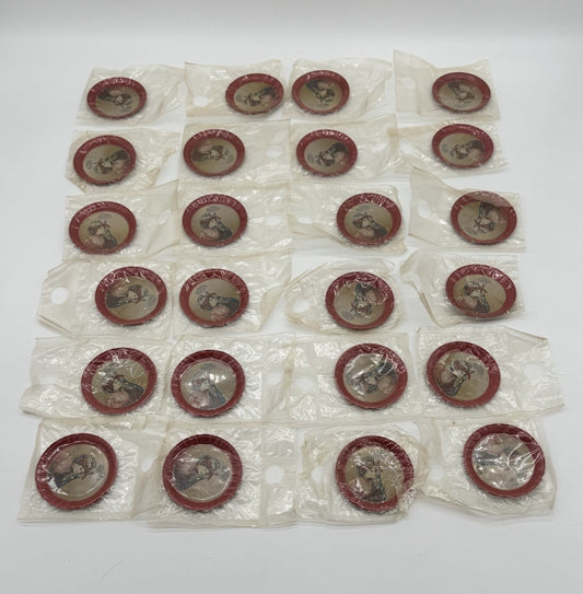 Vintage 1974 Memorabilia Coca Cola Tin Tip Trays - Set Of 24 - NIP
