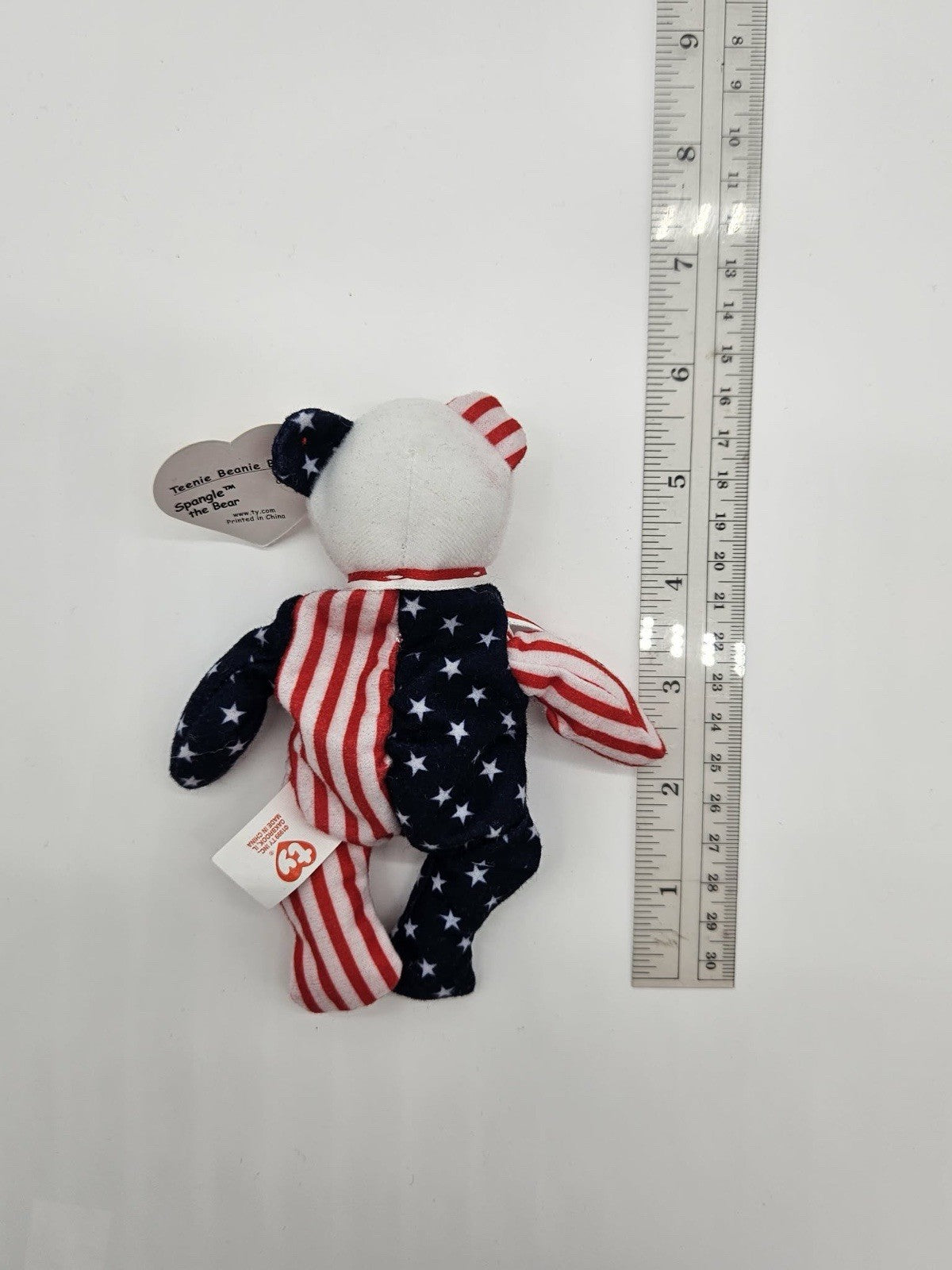 NEW Ty 1999 Teenie Beanie Babies Spangled the Bear Patriotic American Flag