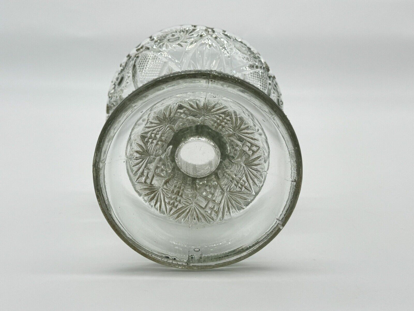 Vintage Cut Crystal Footed Bowl 5.5 " Tall