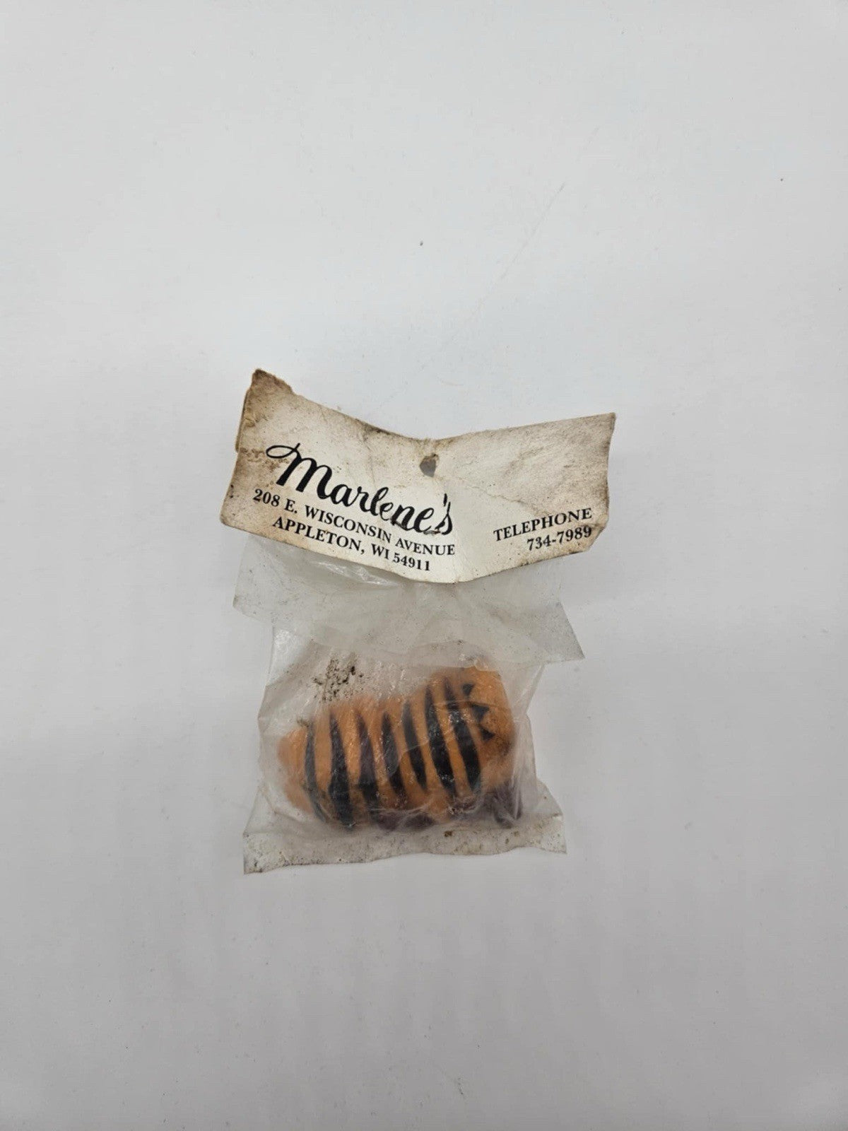 Vintage Garfield holding Teddy Bear Rubber Mini Figure made in Hong Kong 1.75" T