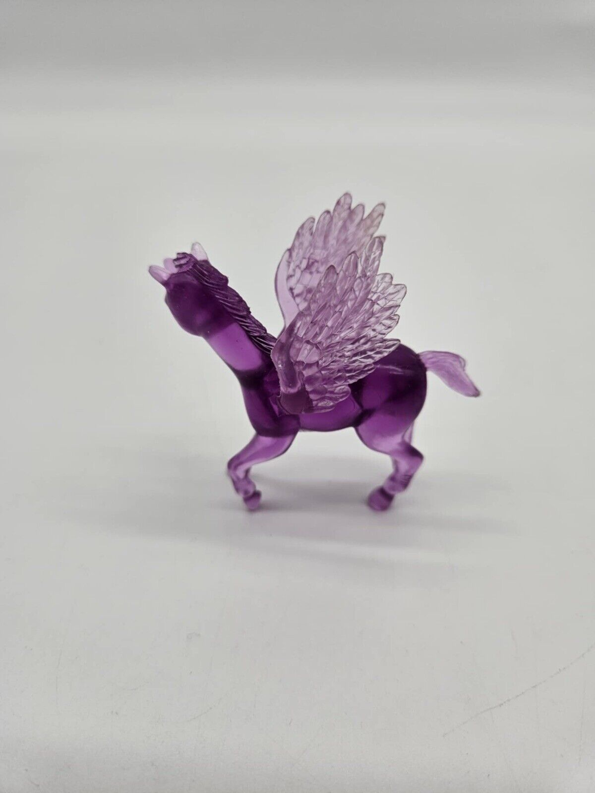PEGASUS Cake Topper Fairy Garden Translucent Purple Winged Unicorn Horse