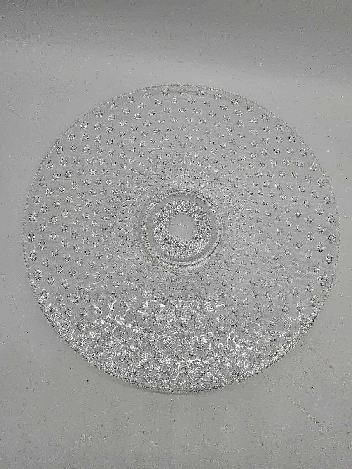 Vintage Clear Federal Glass Bubble Footed Cake Plate 11.25" Tray