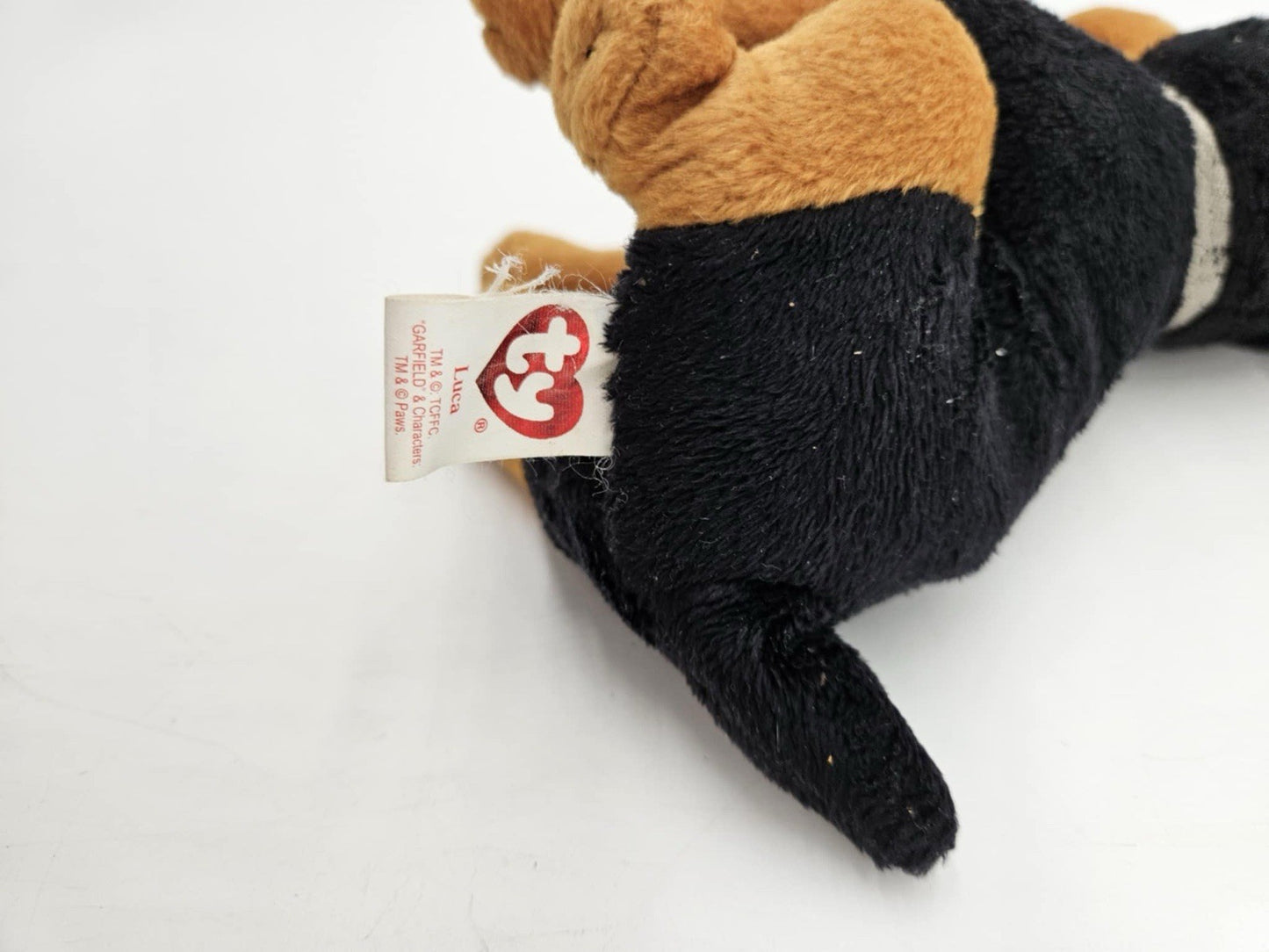 Orig Ty Beanie Baby Garfield Movie 🐶LUCA Doberman Pinscher🐶2004 12/13 Gen NWMT