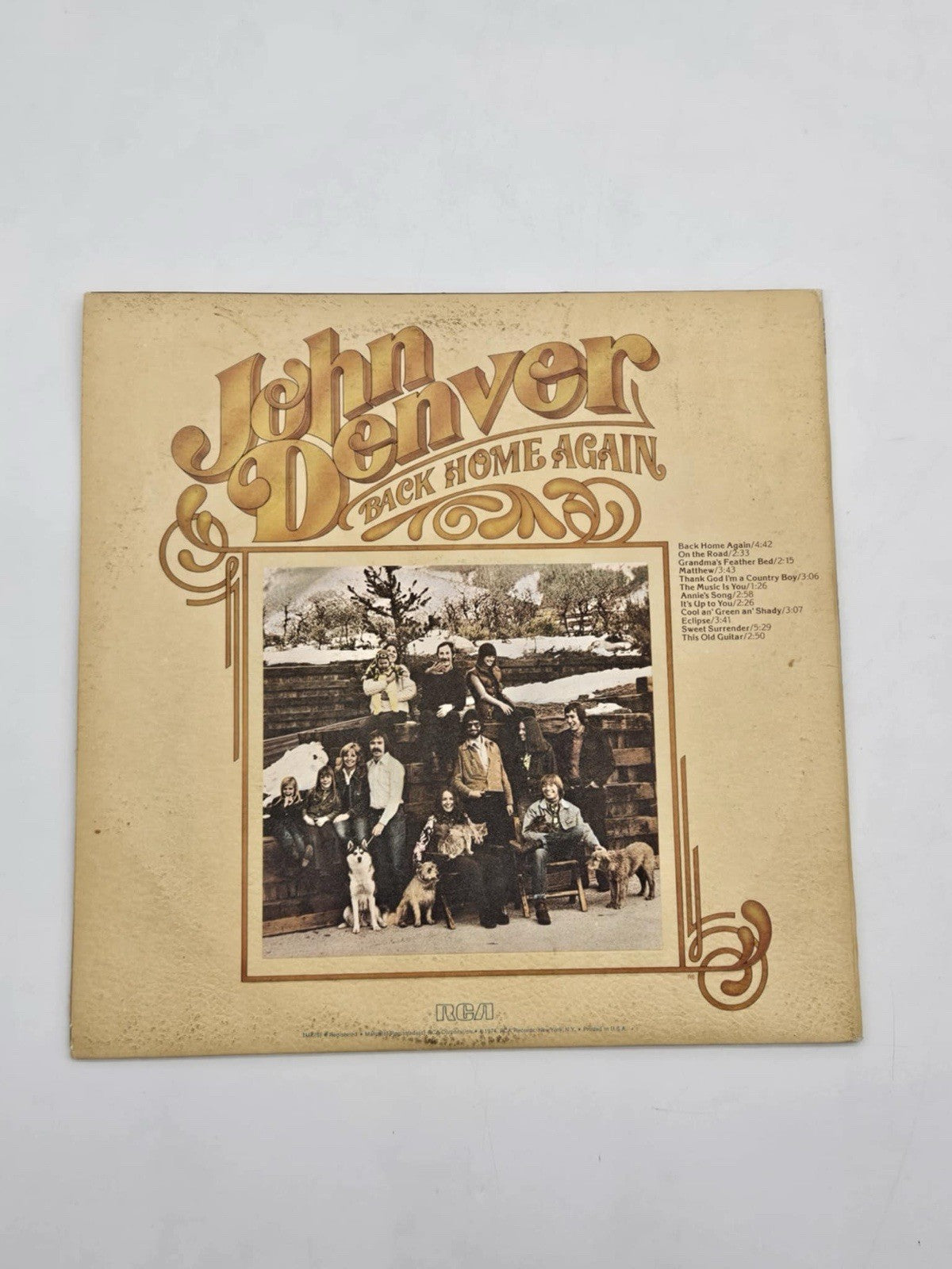 JOHN DENVER Back Home Again LP GATEFOLD Clean 1974 RCA Original Annie's Song