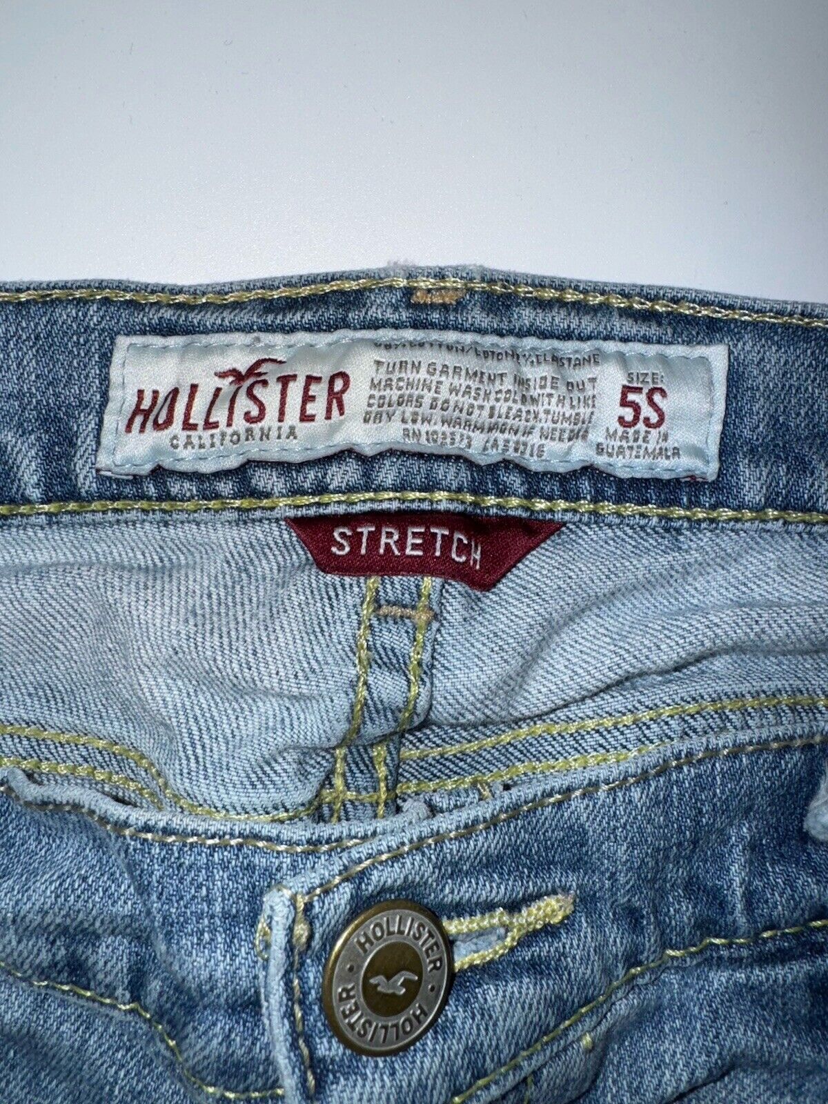 Hollister SoCal Stretch Flare Leg Medium Wash Jeans Women's Size 5S