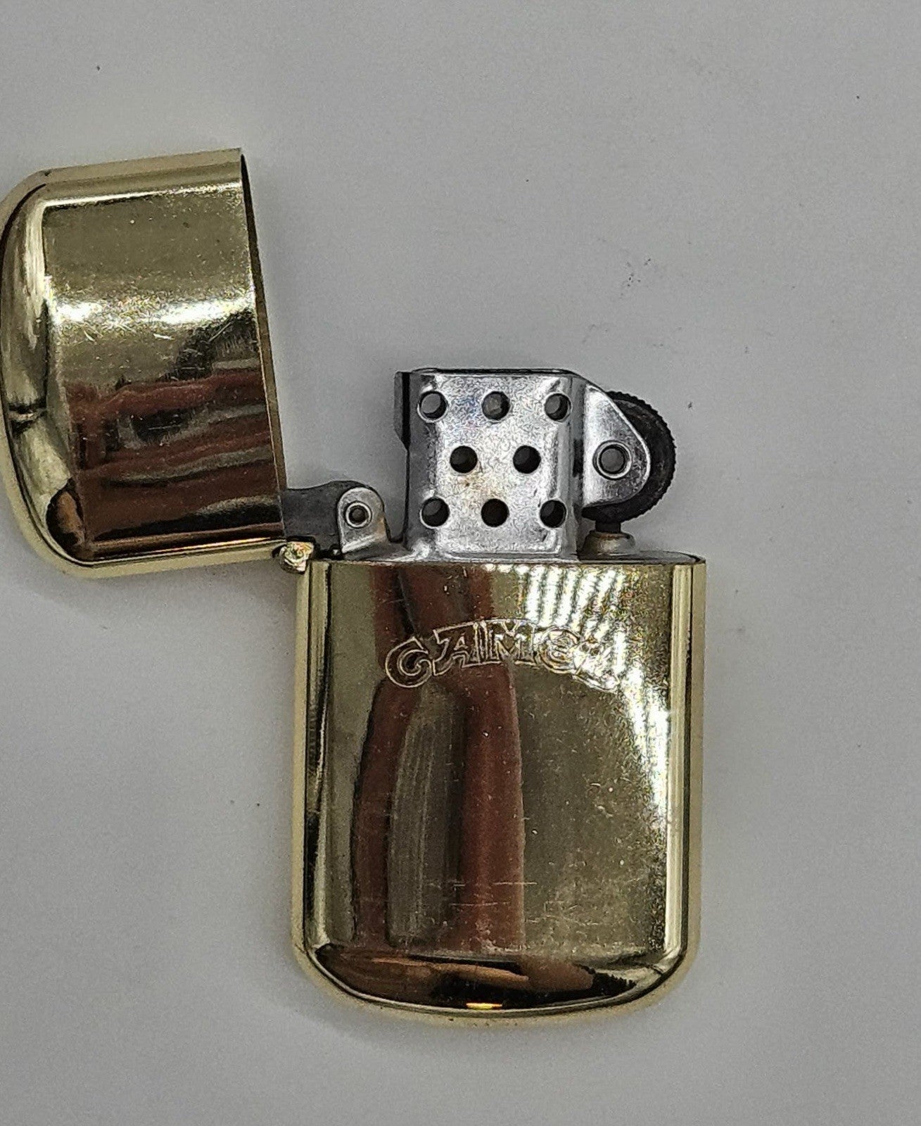 Vintage 1980s Camel Cigarettes Flip Top Gold Tone Windproof Refillable Lighter