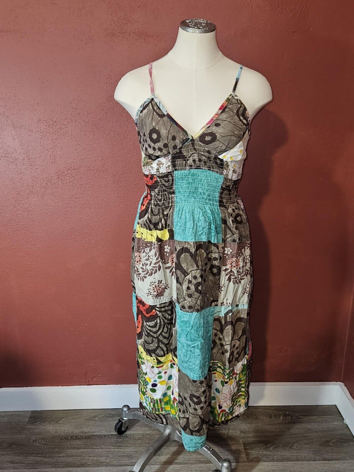 Multicolor Patchwork Dress By Girl Talk Sz M