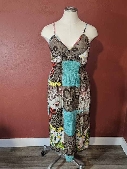 Multicolor Patchwork Dress By Girl Talk Sz M