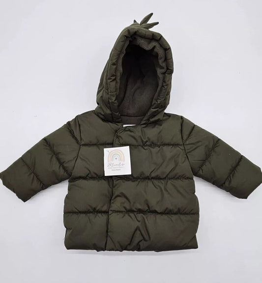 Old Navy Boys Dinosaur Puffy Jacket ~ 3/6 Months
