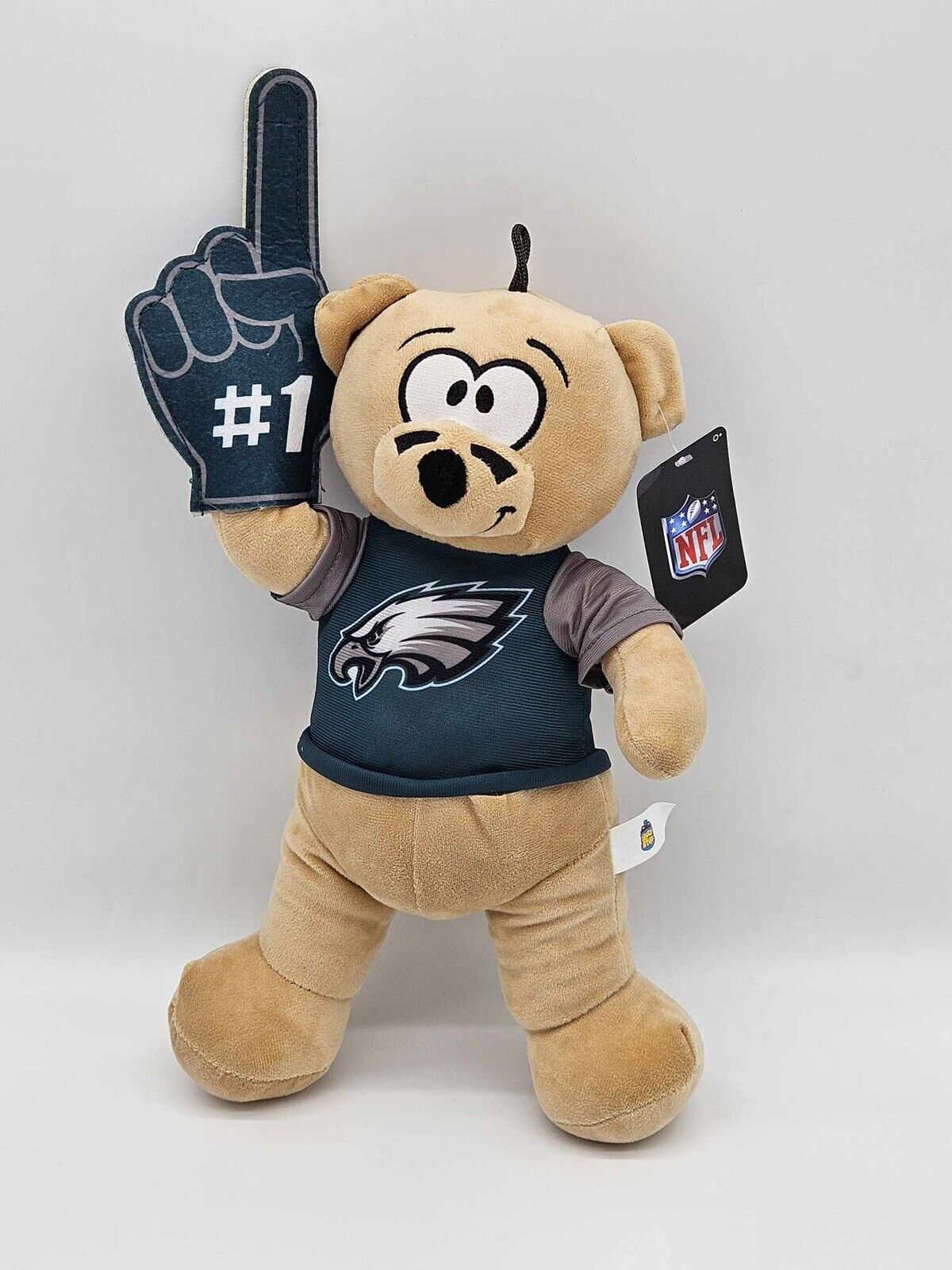 NFL Philadelphia Eagles Teddy Bear Plush Toy Tags attached Foam Finger Football
