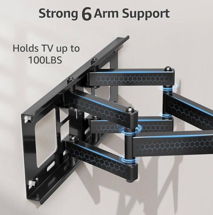 MOUNTUP Full Motion 42'' - 70'' TV Wall Mount - Black (MU0028)