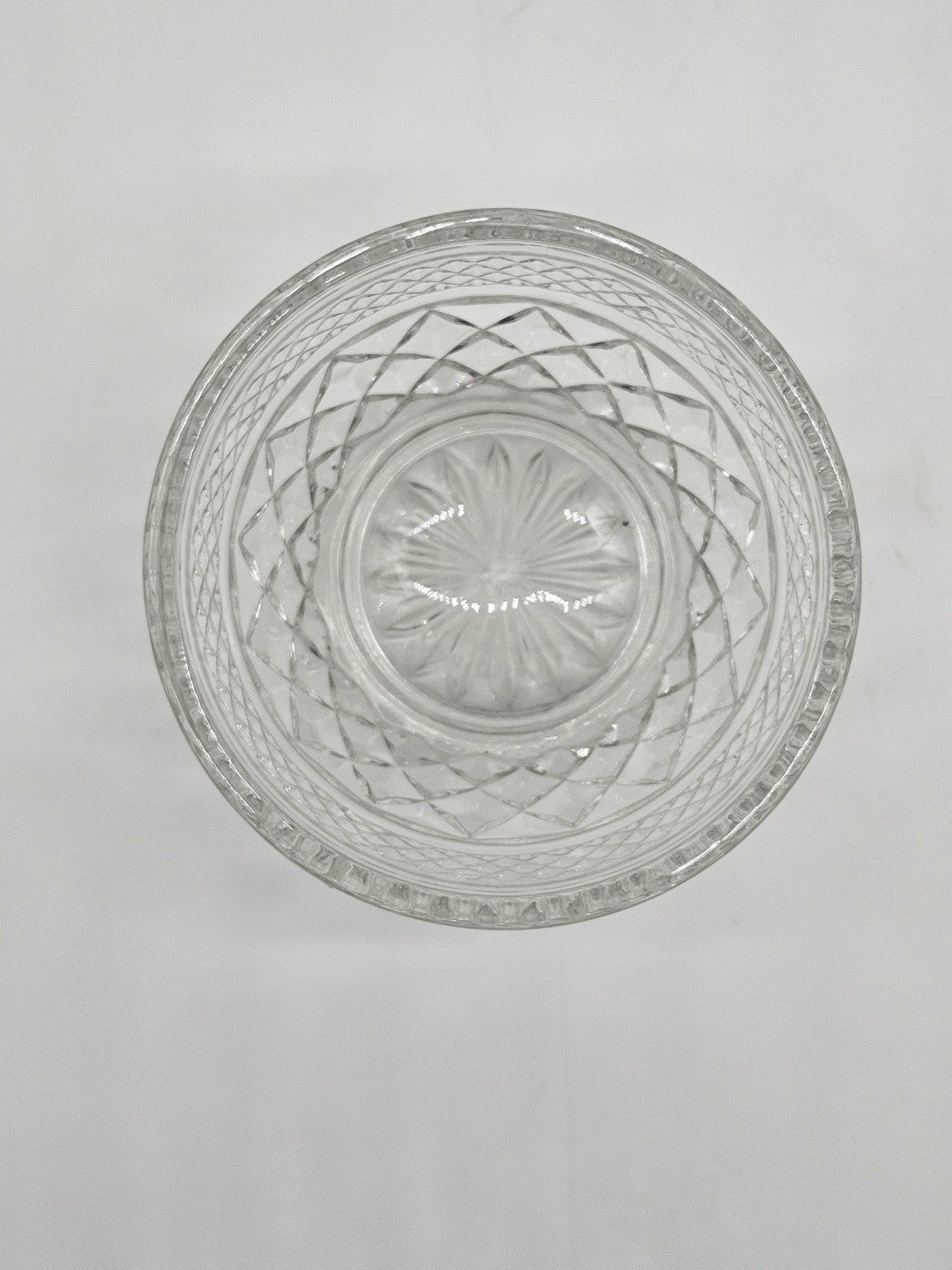 Vintage Pressed Glass Footed Bowl