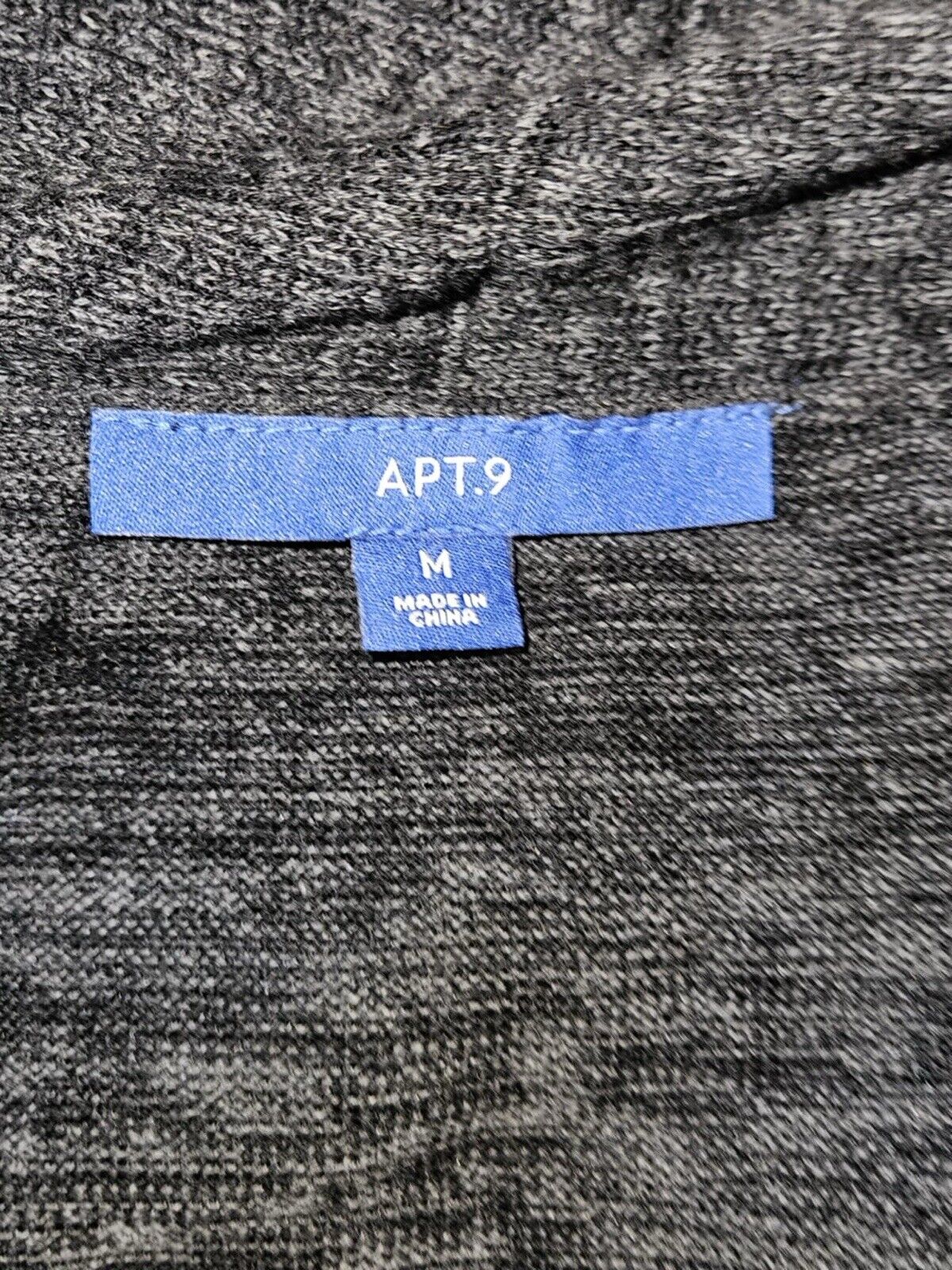 Apt. 9 Womens Gray Tight Knit Long Sleeve Side Slit Open Sweater Size Medium