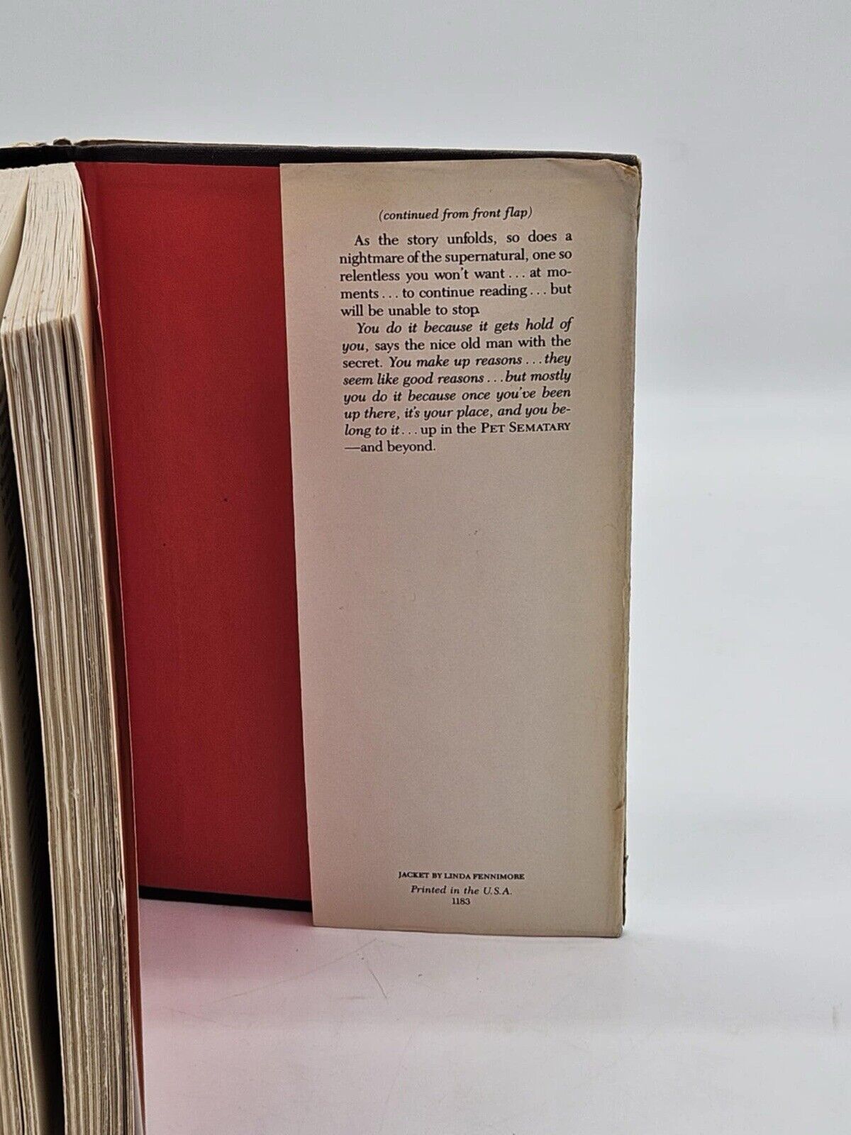 Pet Cemetery (1983) Stephen King  Hardcover Book Doubleday & Co w/ Dust Cover