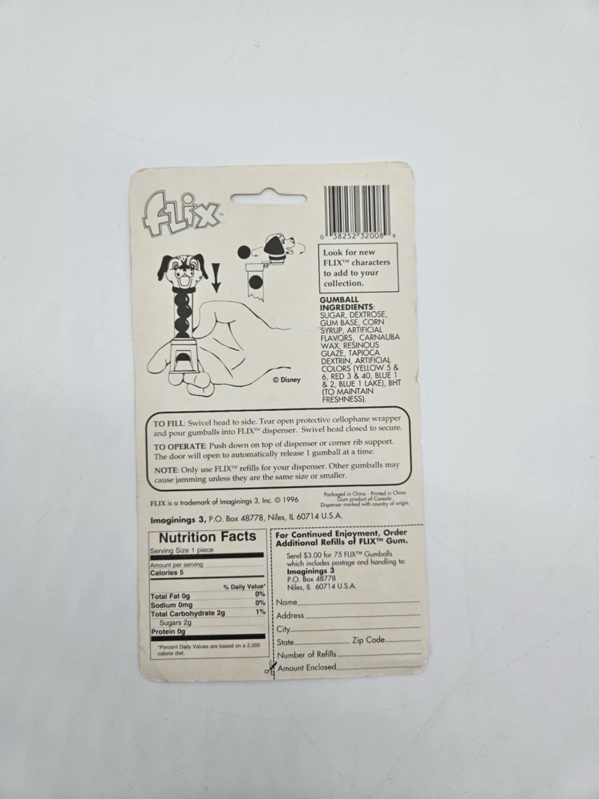 Vintage 1996 101 Dalmatians Flix Candy Factory Sealed Bubble Gum Dispensers