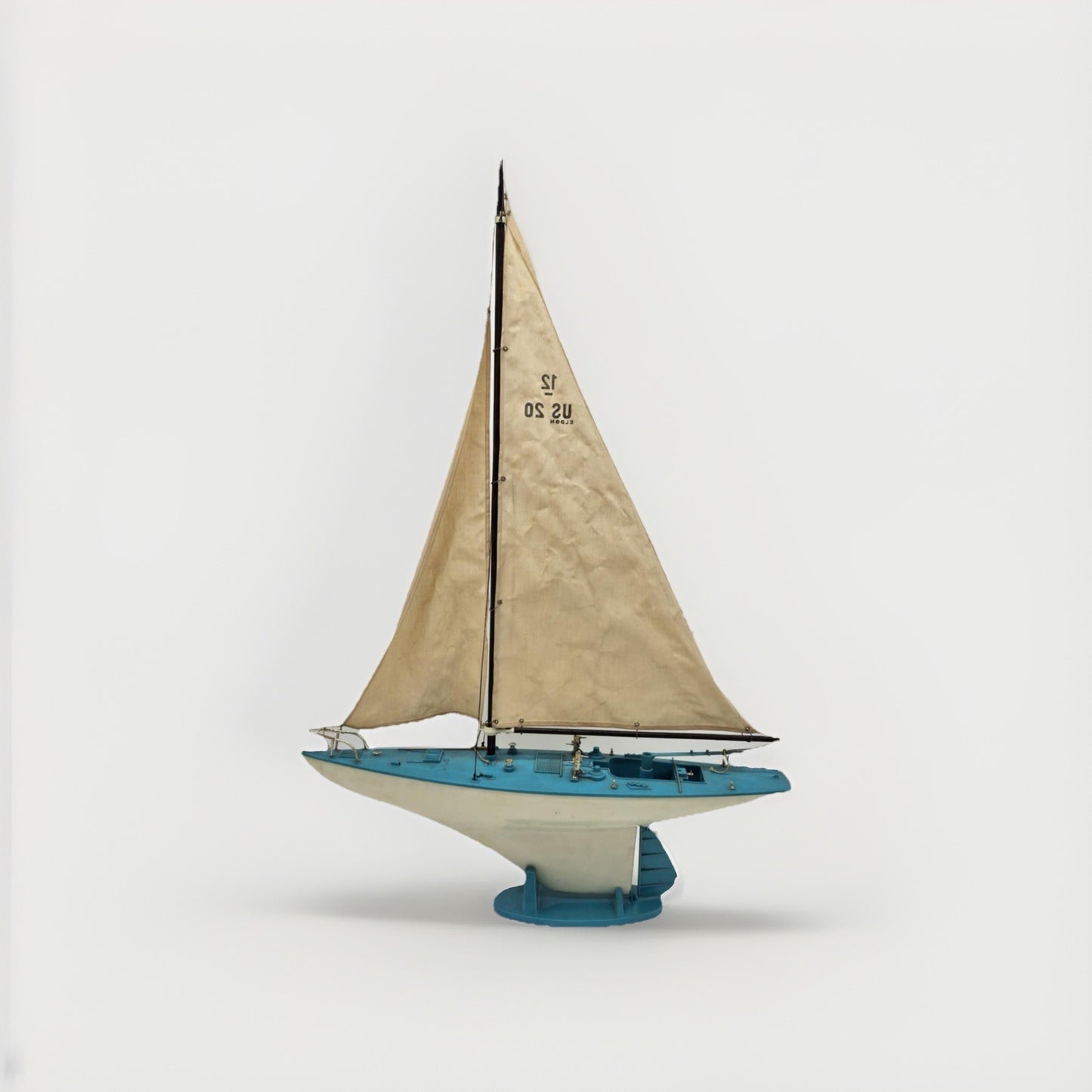 Vintage Collectable Don Q Rum Runner Yacht?? on Stand Sailing Boat Maritime